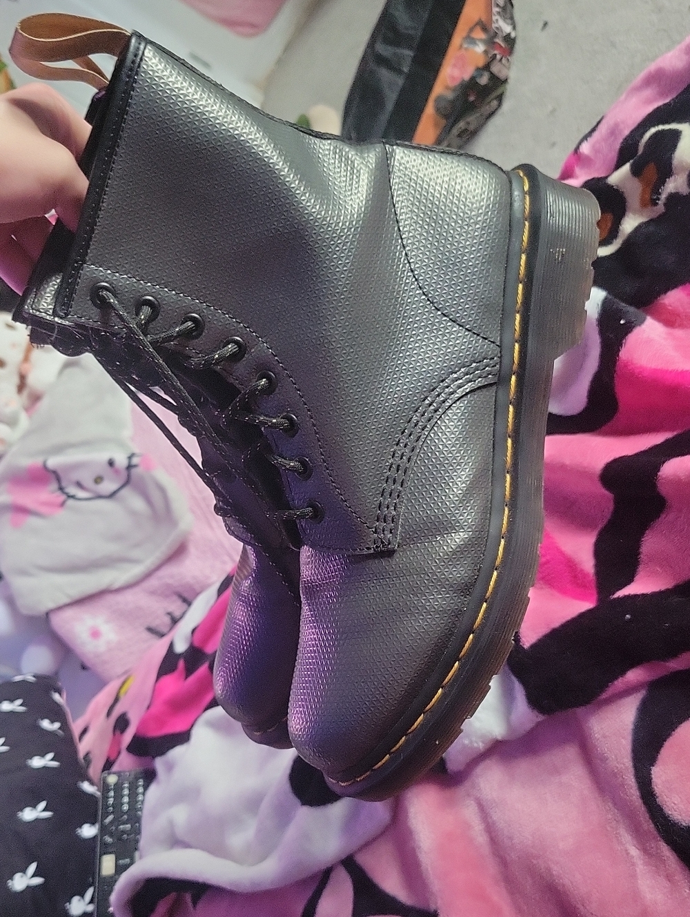 Dr Marten Vegan Leather Metalic Boots